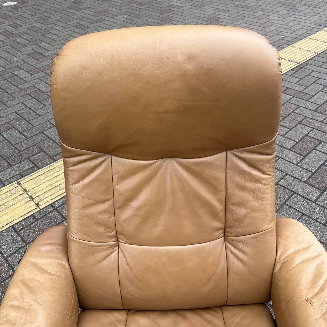 イエリアーダ フィヨルド 本革 リクライニングチェア オットマン レザー