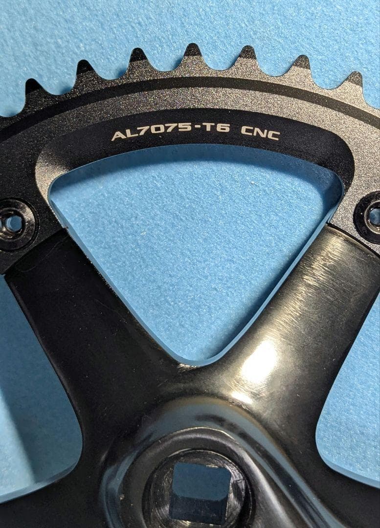 SKEACE スクエアテーパー ピスト用クランクセット 165mm 48T 黒