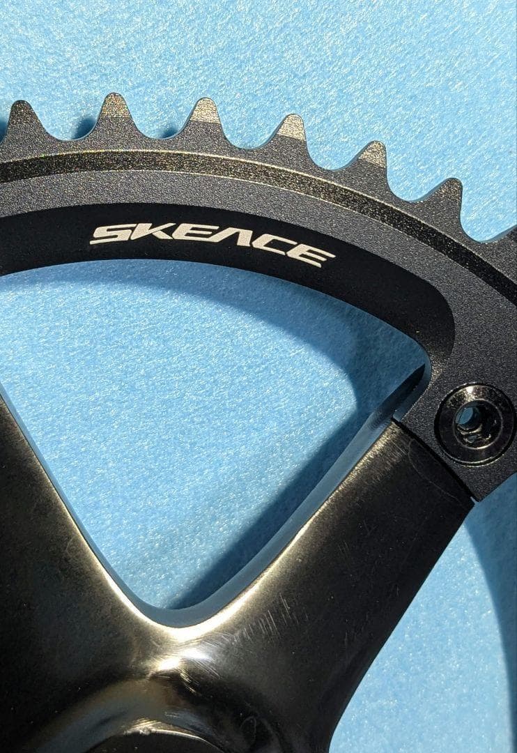 SKEACE スクエアテーパー ピスト用クランクセット 165mm 48T 黒
