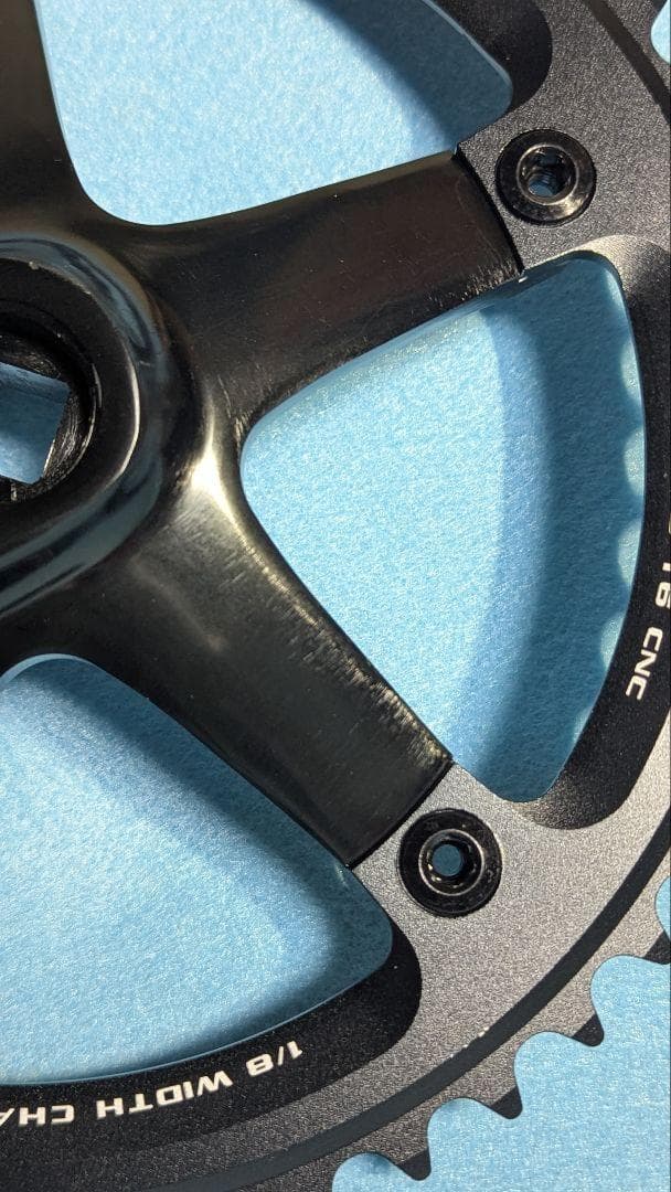 SKEACE スクエアテーパー ピスト用クランクセット 165mm 48T 黒