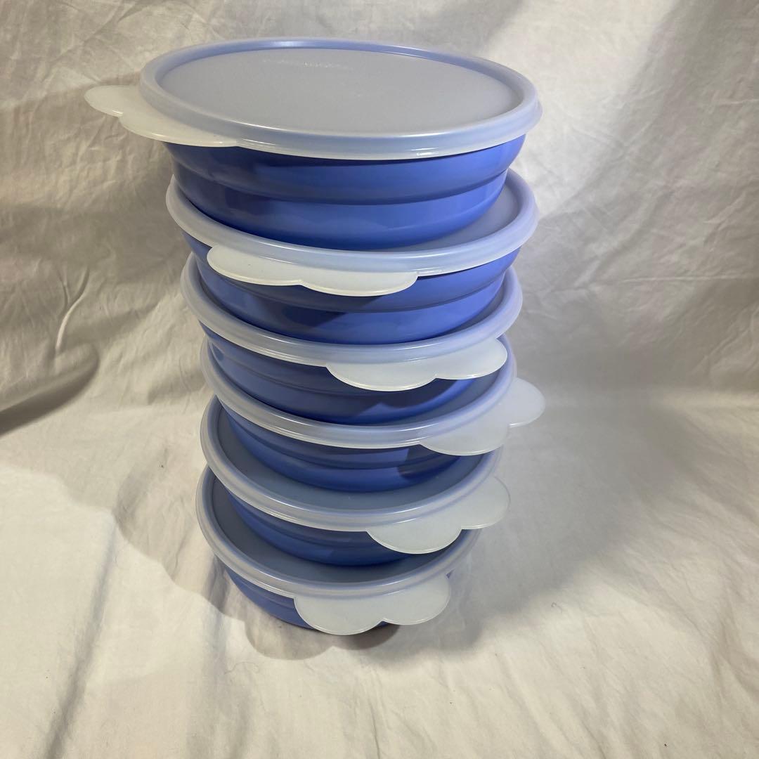 激安！　タッパーウェアTupperware 食品保存容器セット 6個 蓋付き