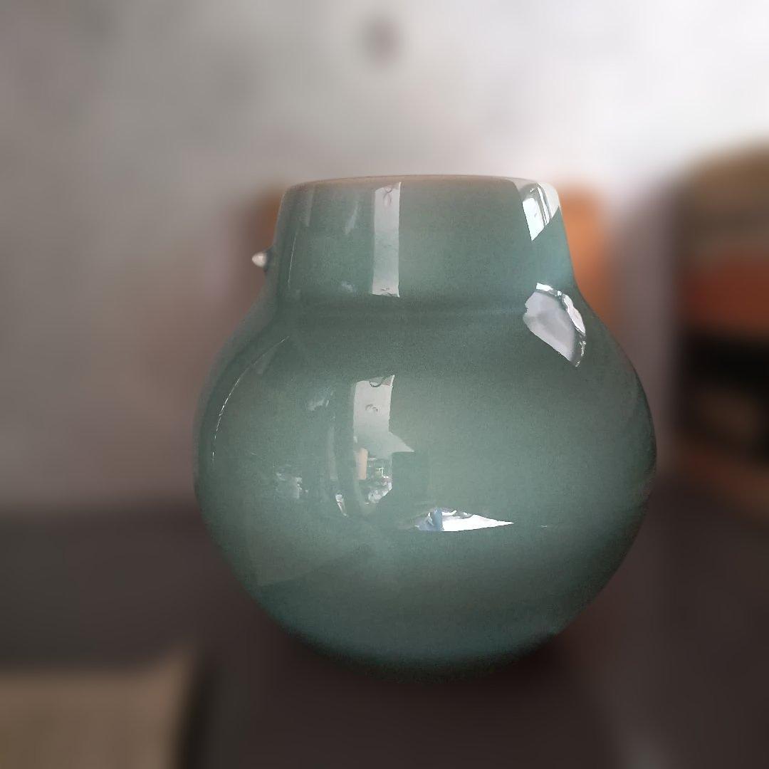 青磁 花瓶 木製箱付き