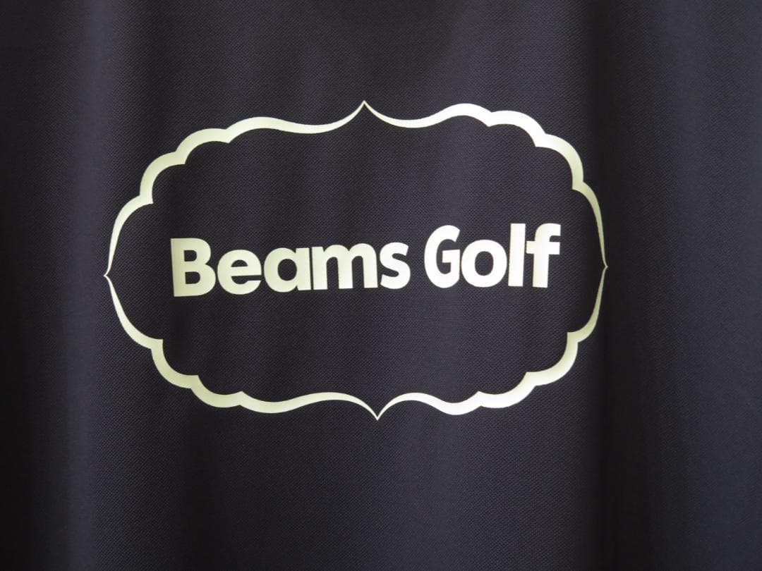 ⓁBEAMS GOLFビームスゴルフアイスクリームロゴモックネックシャツNAVY