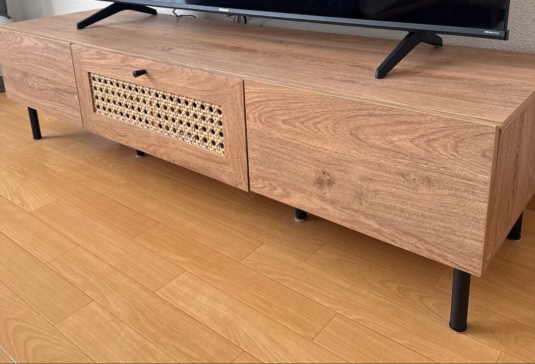 LOWYA ラタン調デザイン　テレビボード　140cm