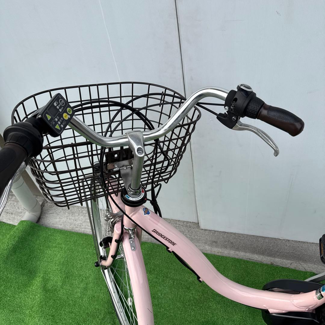 ブリヂストン電動アシスト自転車26インチ ピンク