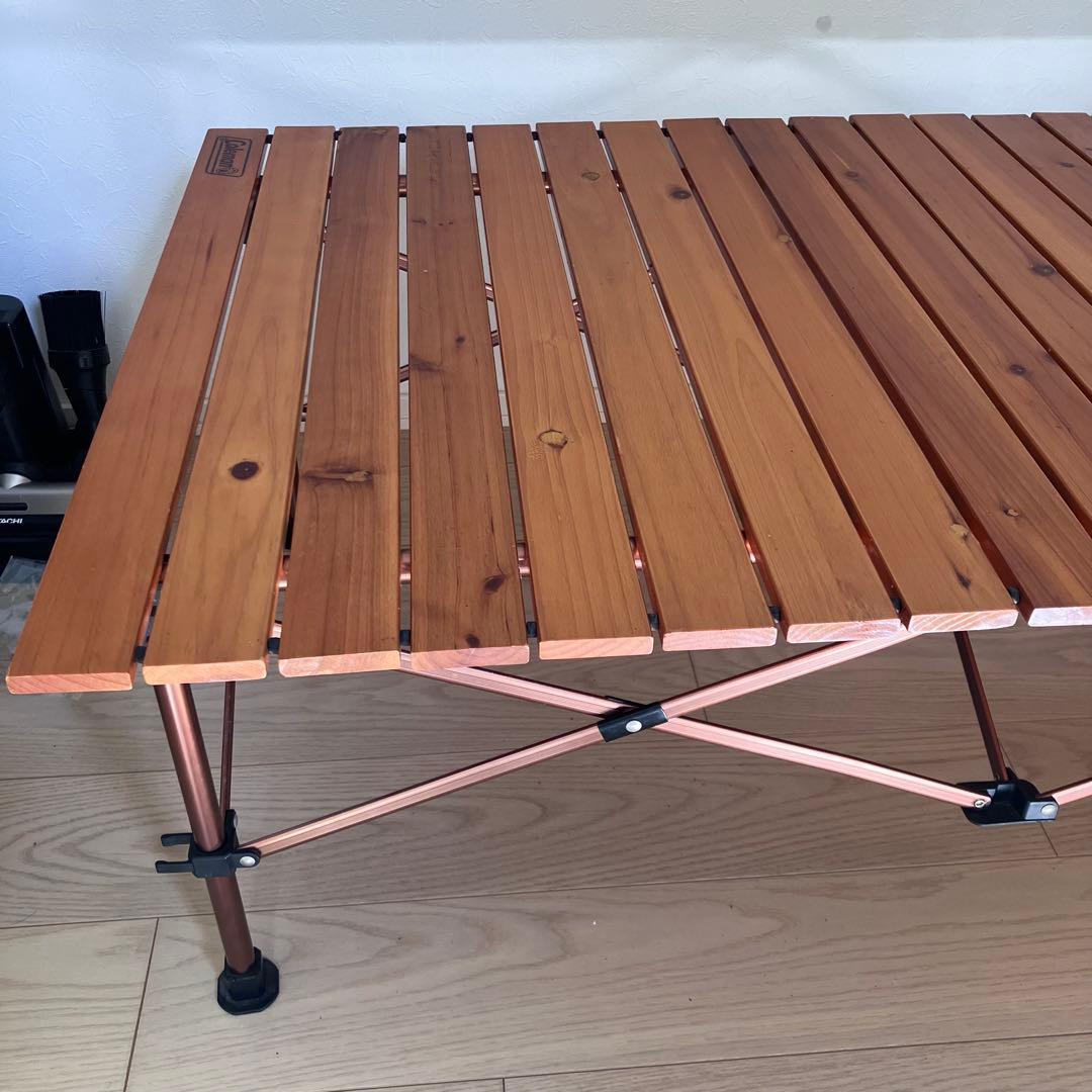 美品✨コールマン ナチュラルウッドロールテーブル クラシック 110