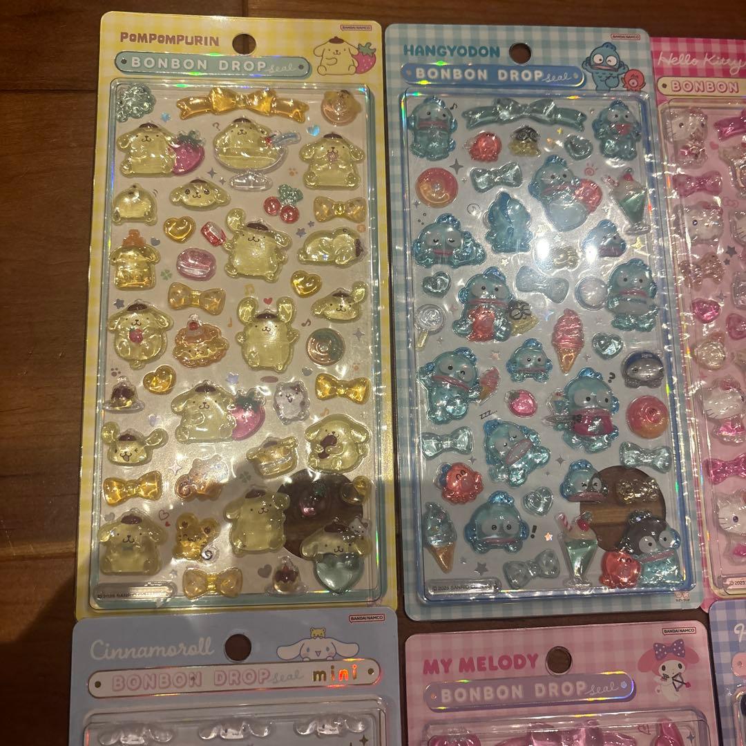【国内正規品】 サンリオ　ボンボンドロップシール６種セット⭐︎ポムポムプリン等