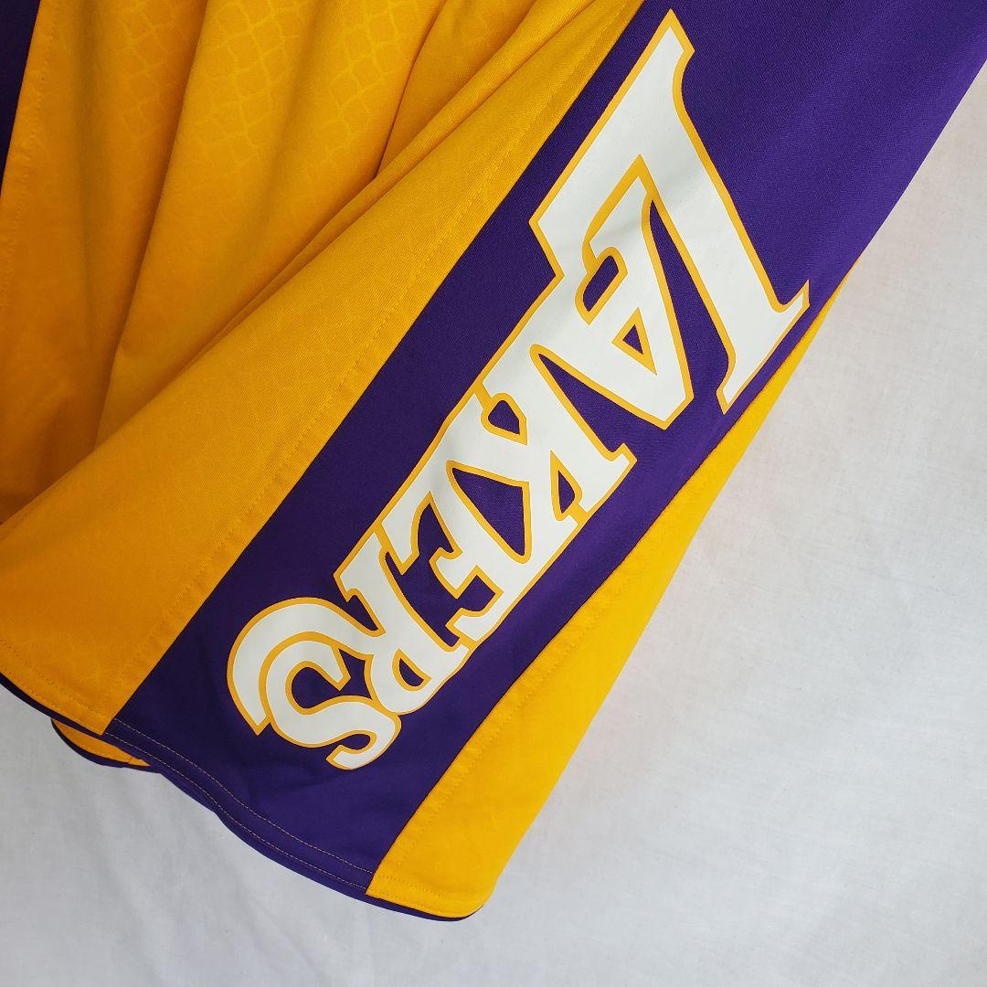adidas×Lakers NBA バスパン ハーフパンツ キッズ バスケ