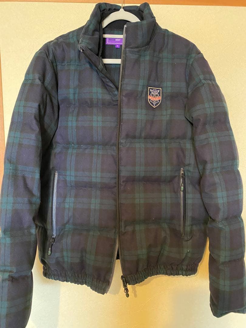 BEAMS GOLF チェック柄ダウンジャケット