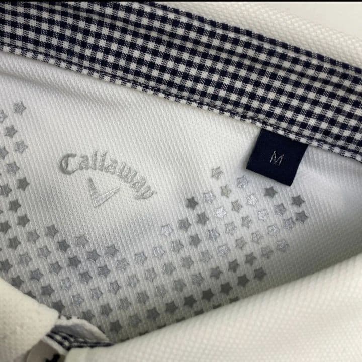 【新品】 Callaway ポロシャツ M ホワイト キャロウェイ メンズ 半袖