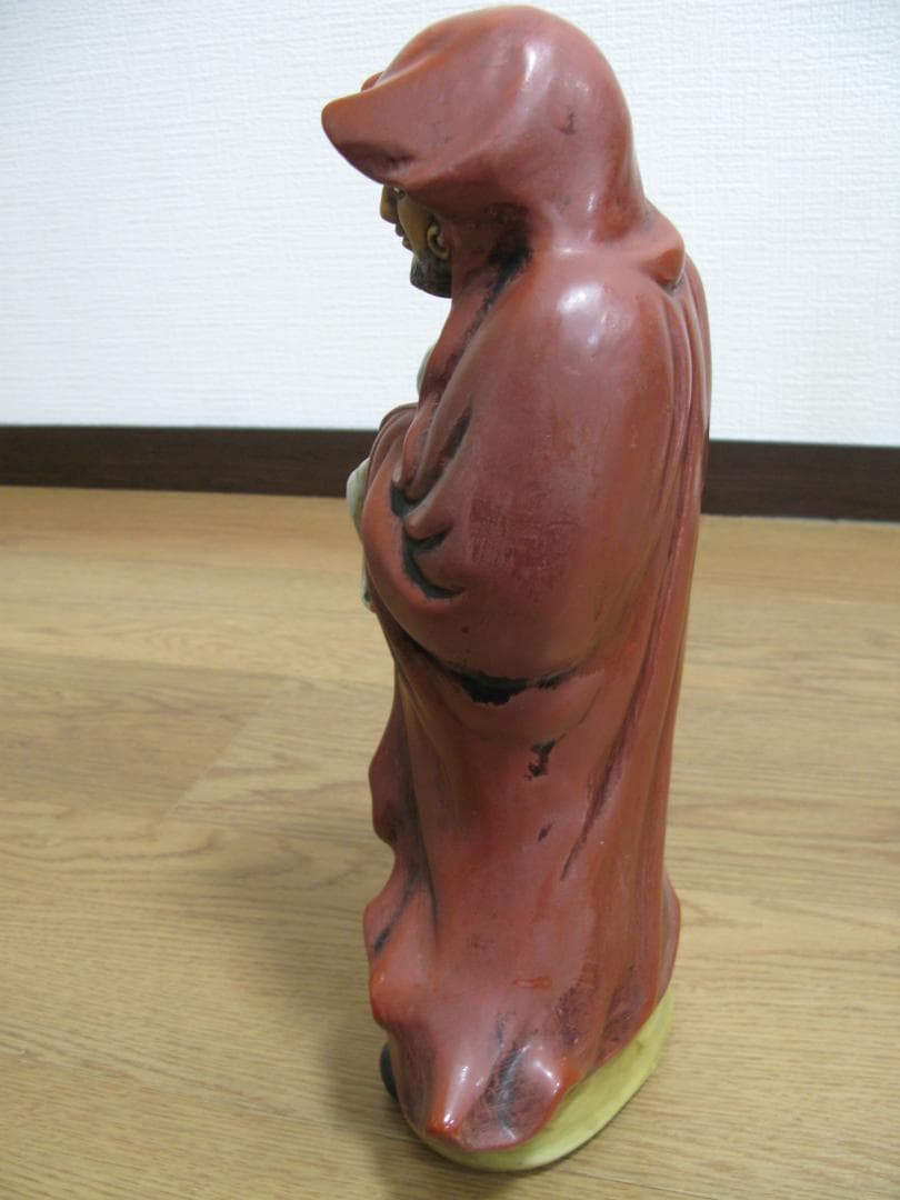 九谷焼/八幡窯/在印/達磨大師/立像/尊像/高さ約33cm 陶磁器/陶芸/ダルマ