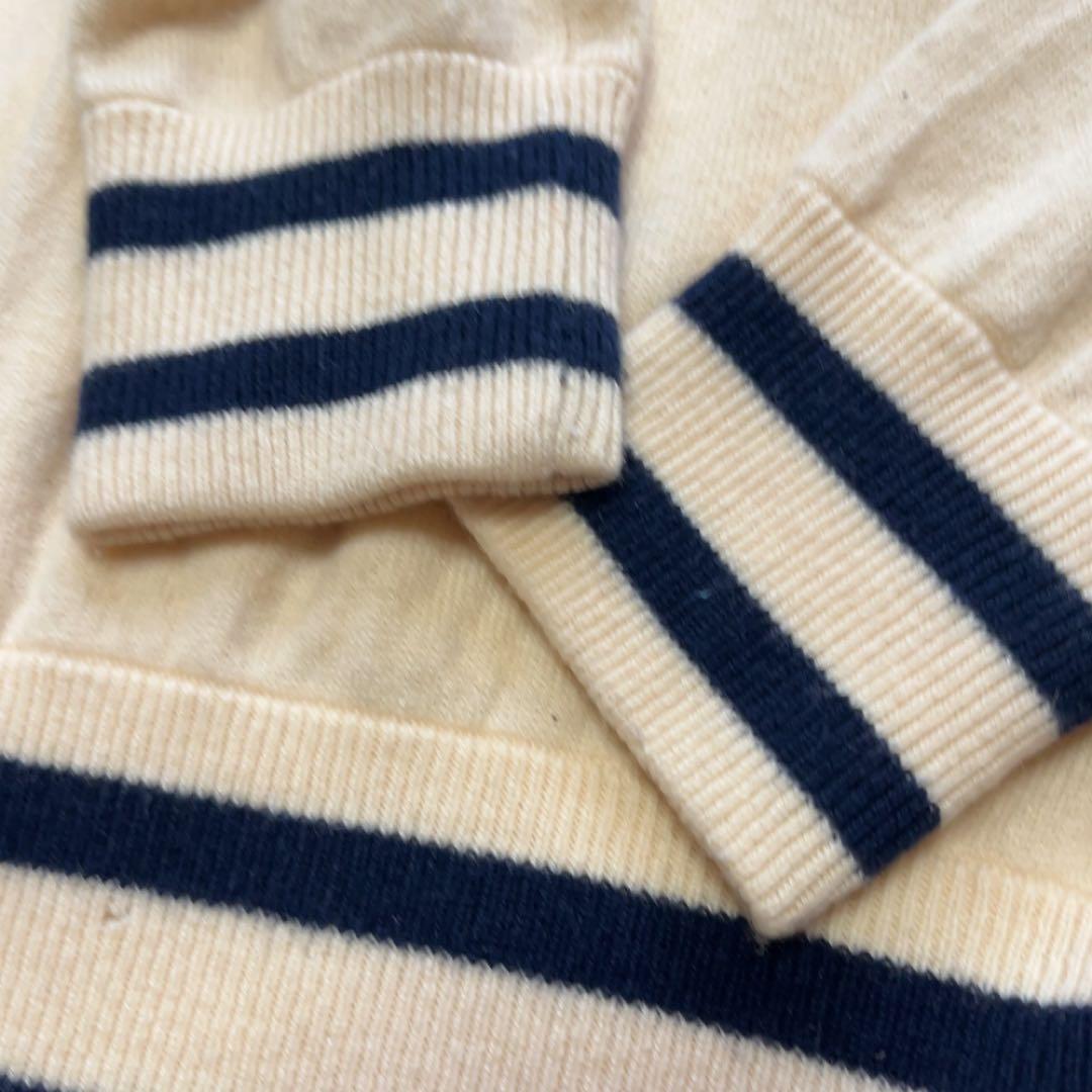 美品　パーリーゲイツ　ドライバーズニット　ニットジャケット　白系　カシミヤ