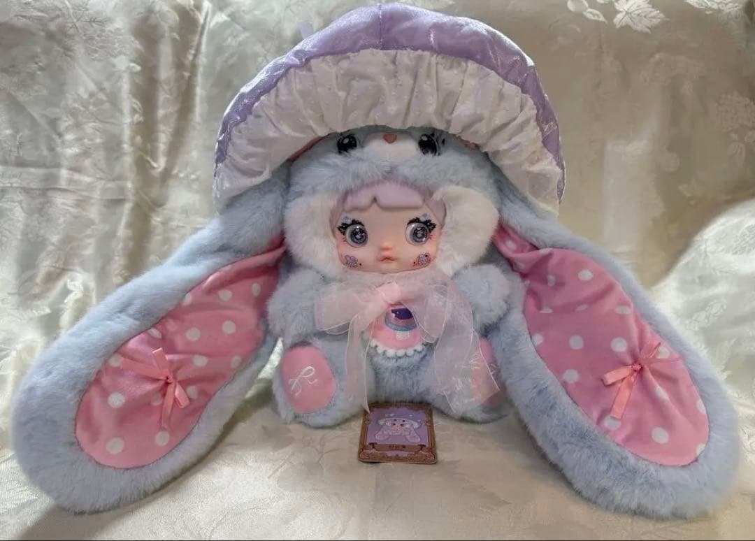 Nommi 400%キノコ きのこ Mushroom Hat 水色 紫 ⑦