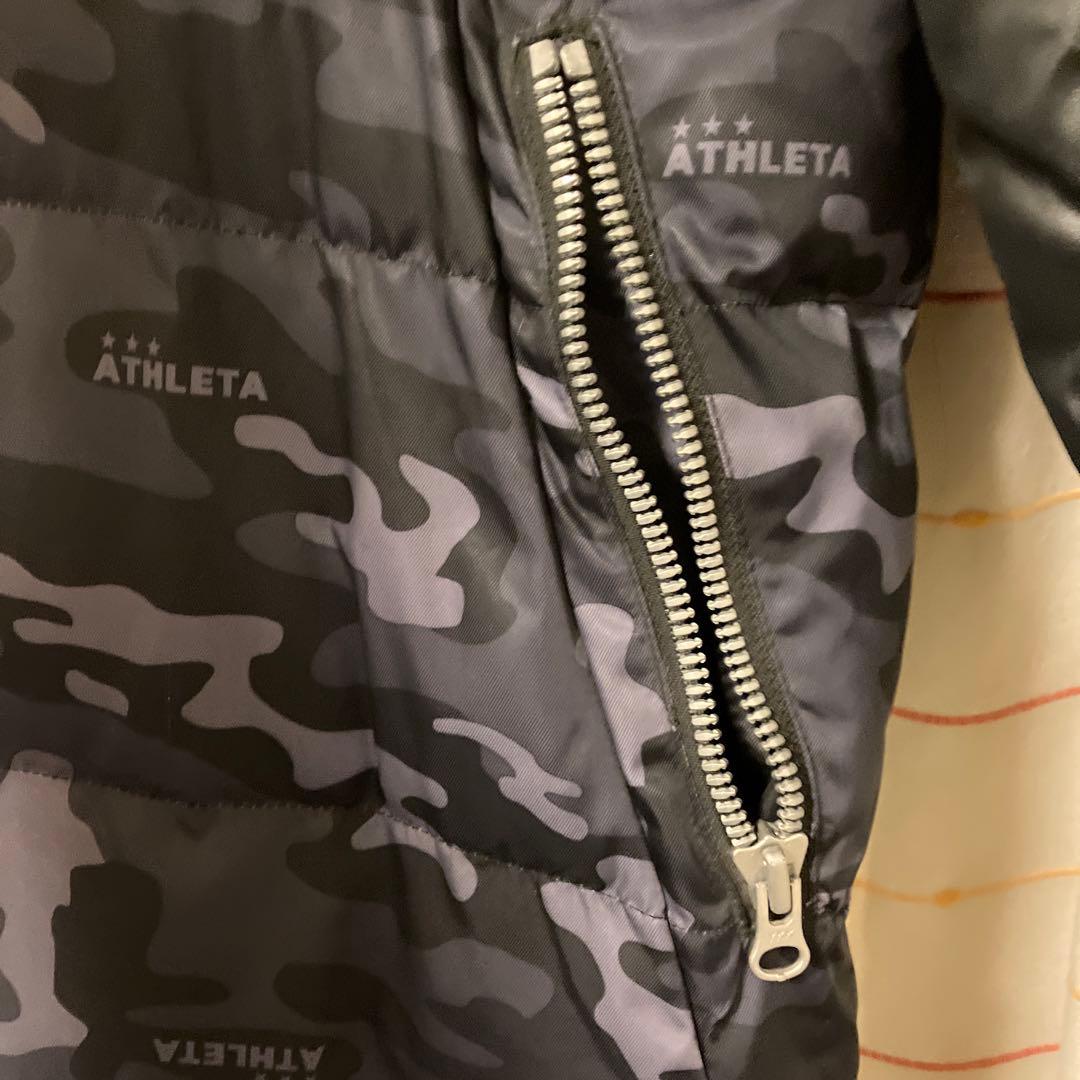 ATHLETA 迷彩柄 ダウンベンチコート　プラスズボン付き