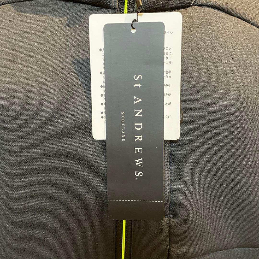 【新品】St ANDREWS ダンボールニットスタンドジップブルゾン チャコール