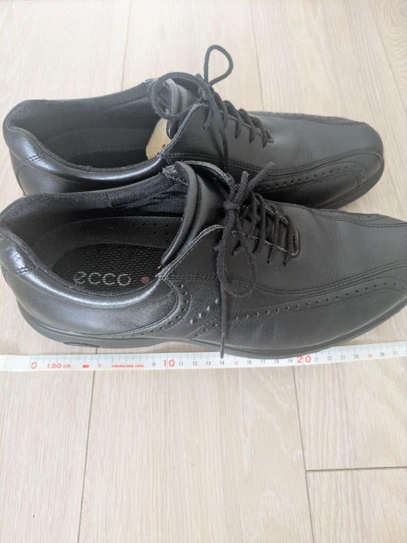 美品ecco ブラック メンズゴルフシューズ 42