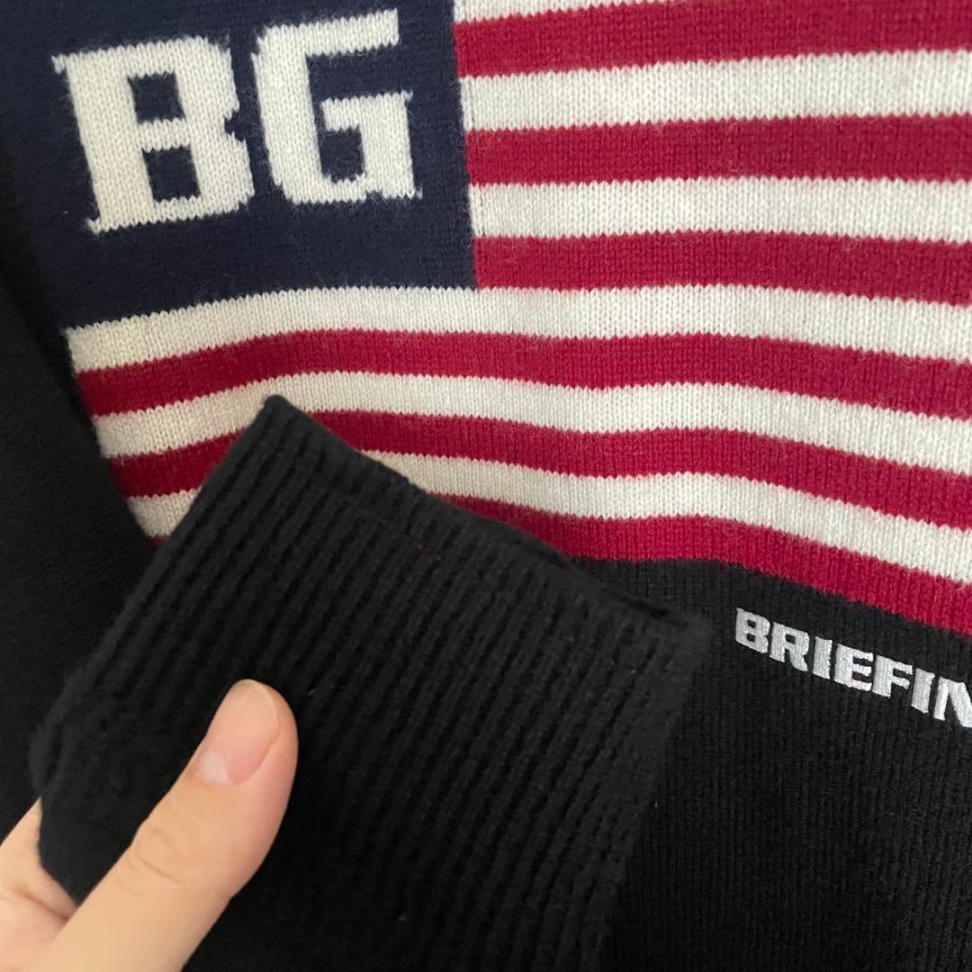 BRIEFING HOL MEN’S BG FLAG CREWNECK KNIT
