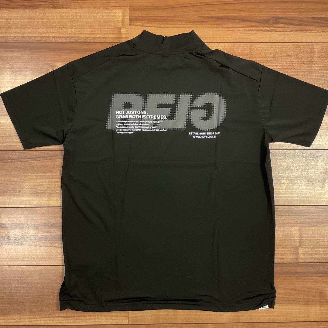 RFLG BACK LOGO MOCK NECK TEE XLサイズ　ブラック