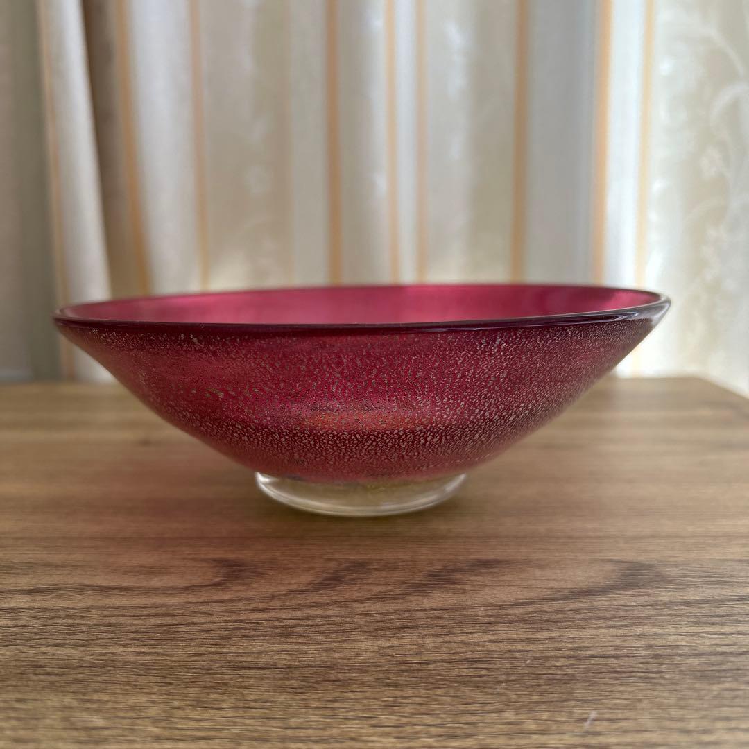 【未使用箱付き】 箔一　彩華　平鉢　中皿　ガラス金箔