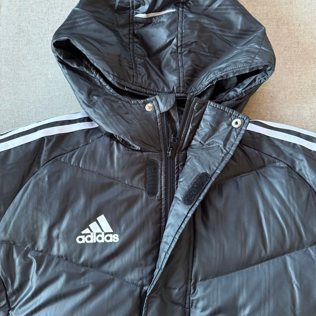 adidas ダウンコート 160 ベンチコート ブラック パデッドコート