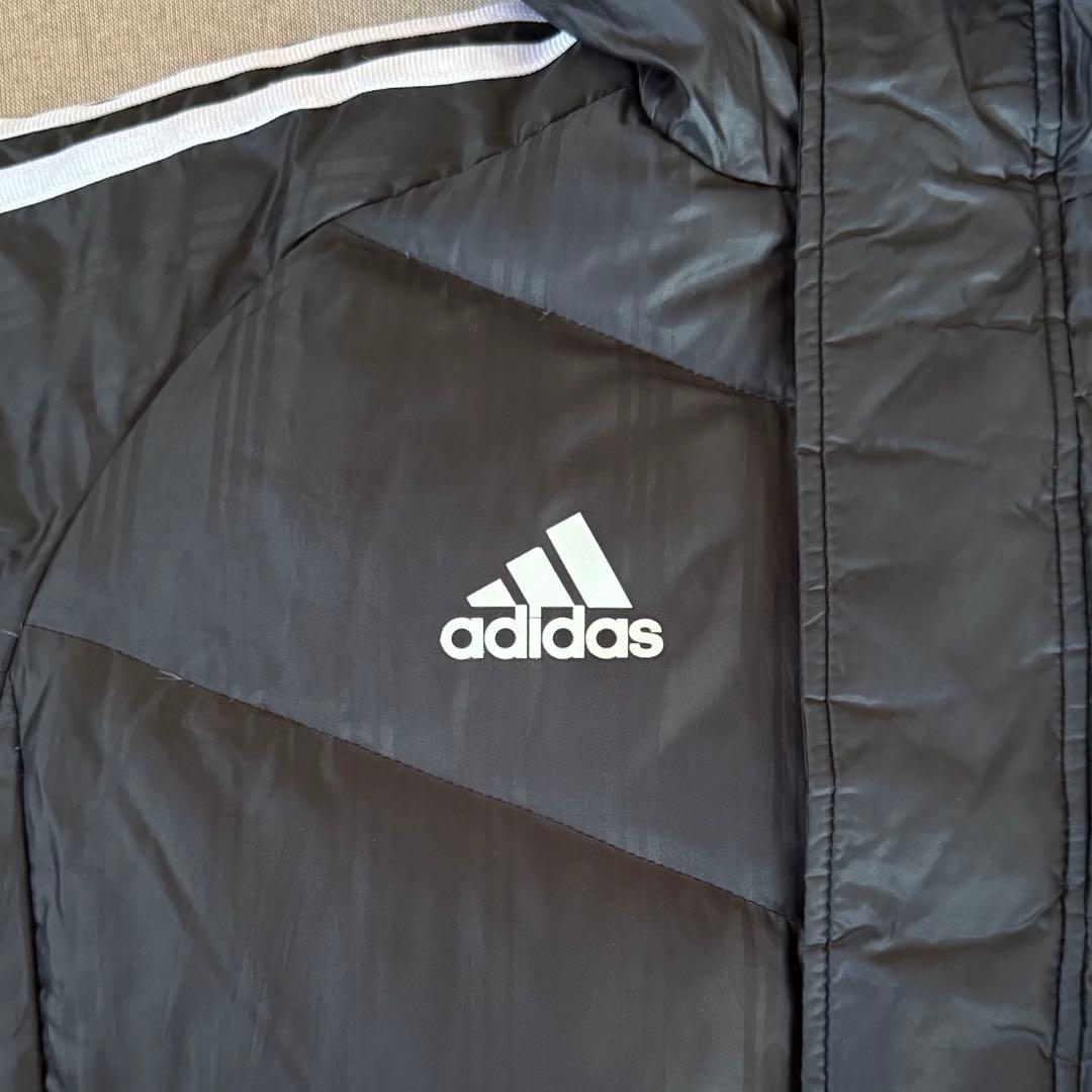 adidas ダウンコート 160 ベンチコート ブラック パデッドコート