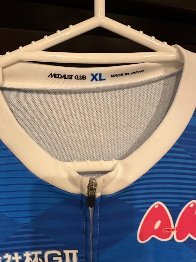 青森記念　競輪　サイクルジャージ　トップス　青　長袖　xl