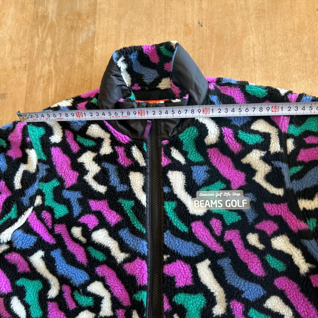 BEAMS GOLF カラフル フリースジャケット M★美品★保温性高し