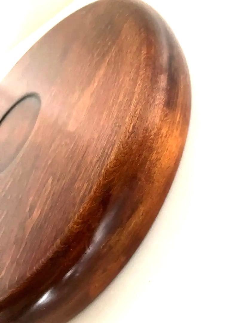 昭和丸盆美品　屋久杉　木製くり抜き　インテリア工芸品 世界遺産 銘木 貴重 鑑賞