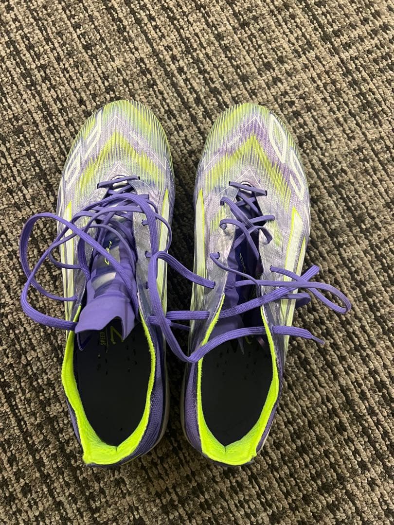 adidas F50 サッカーシューズ 紫/黄緑 収納袋付き