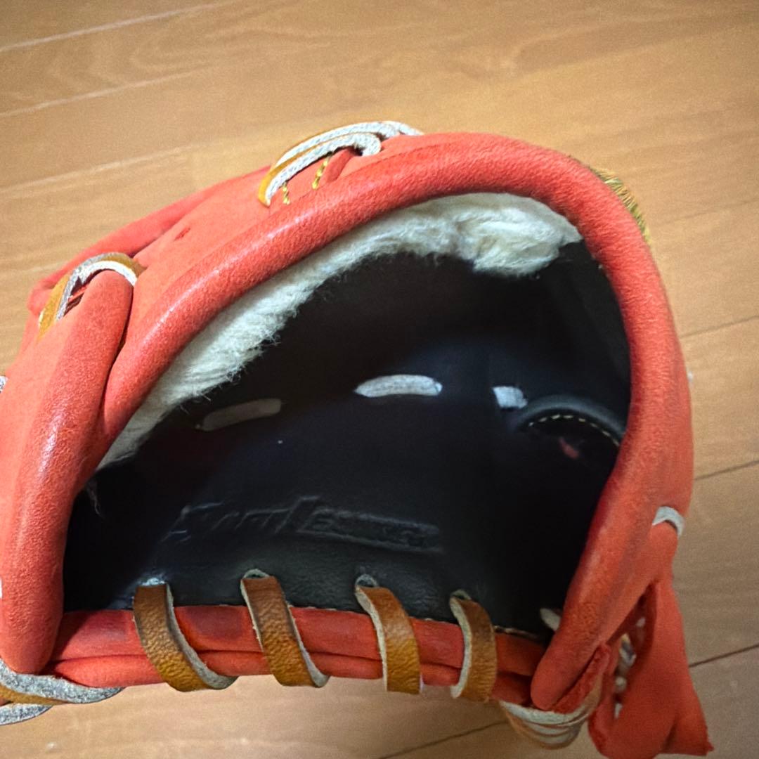 即購入可アシックス 軟式グローブ オレンジ