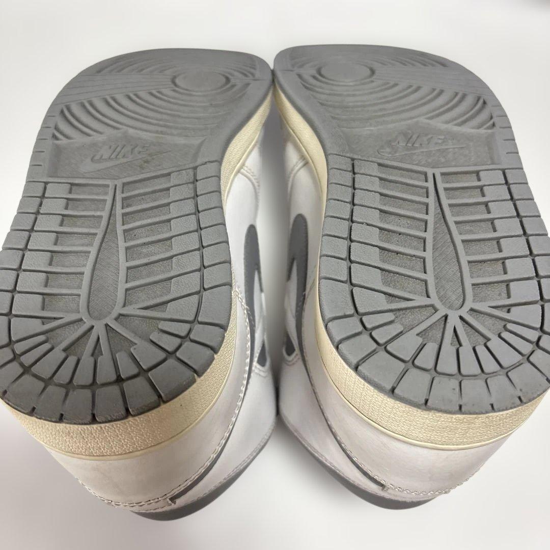 美品NIKE AIR JORDAN 1 MID 28cm ホワイトグレー 使用少