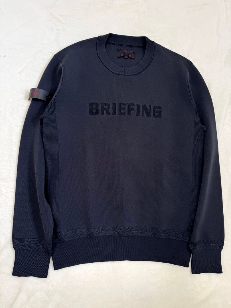 希少‼︎レザーワッペンBRIEFINGブリーフィング 黒 メンズ S【未使用】