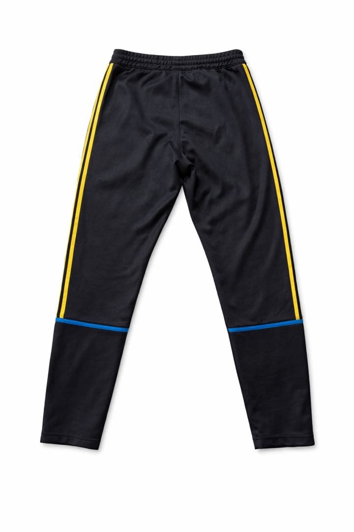 adidas トレーニングパンツ M 黒/黄色/青