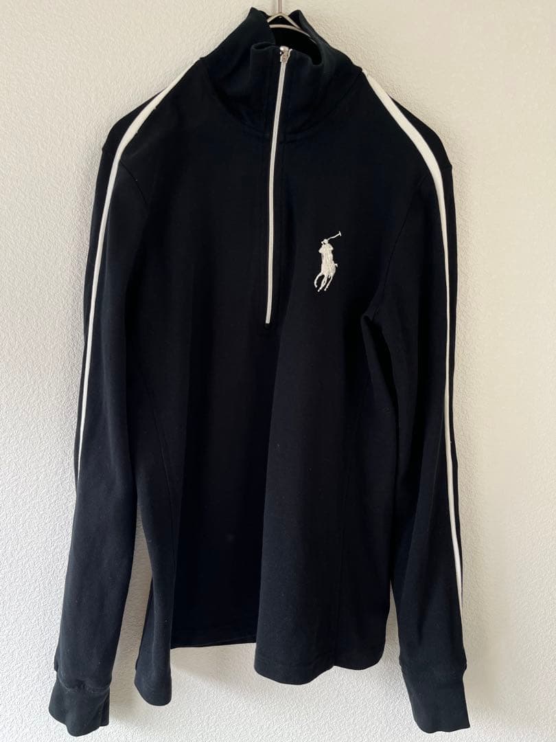 RALPH LAUREN GOLF ハーフジップ長袖トップス ブラック M