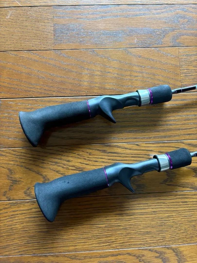 フルグラス、カーボン、ガングリップベイトキャスティングロッド 4ft　セット売り