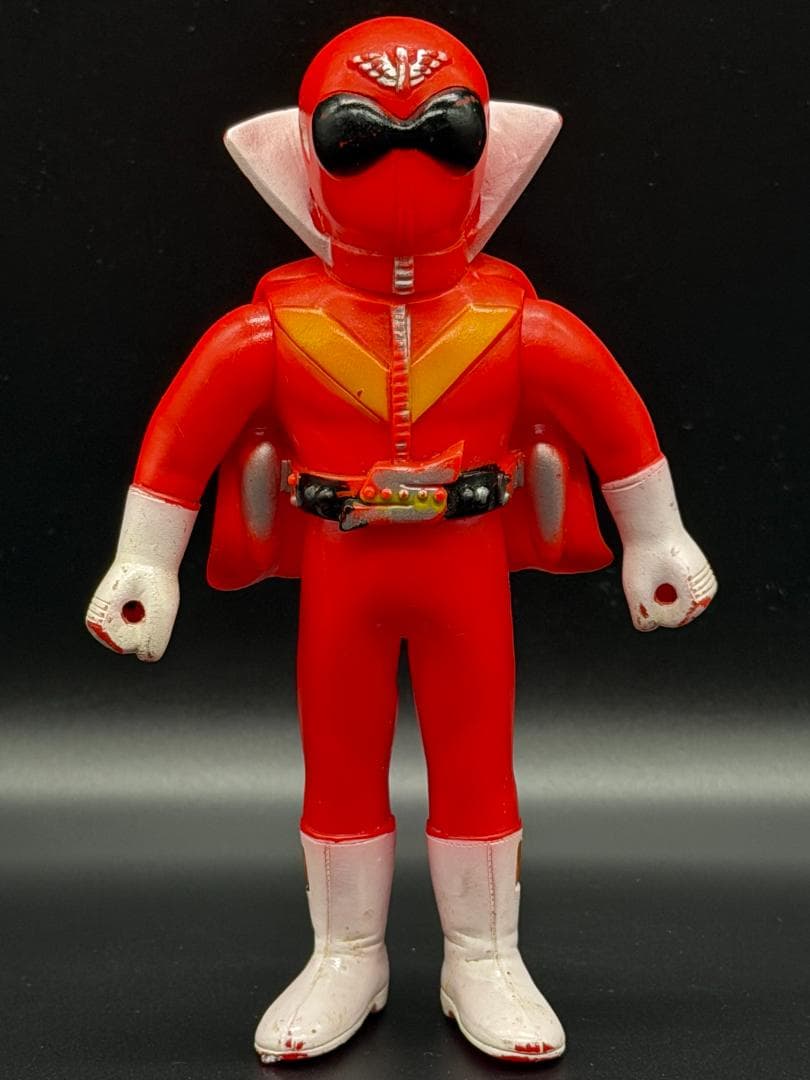 当時物 美品 ポピー アカレンジャー ソフビ 昭和レトロ ゴレンジャー 石森プロ
