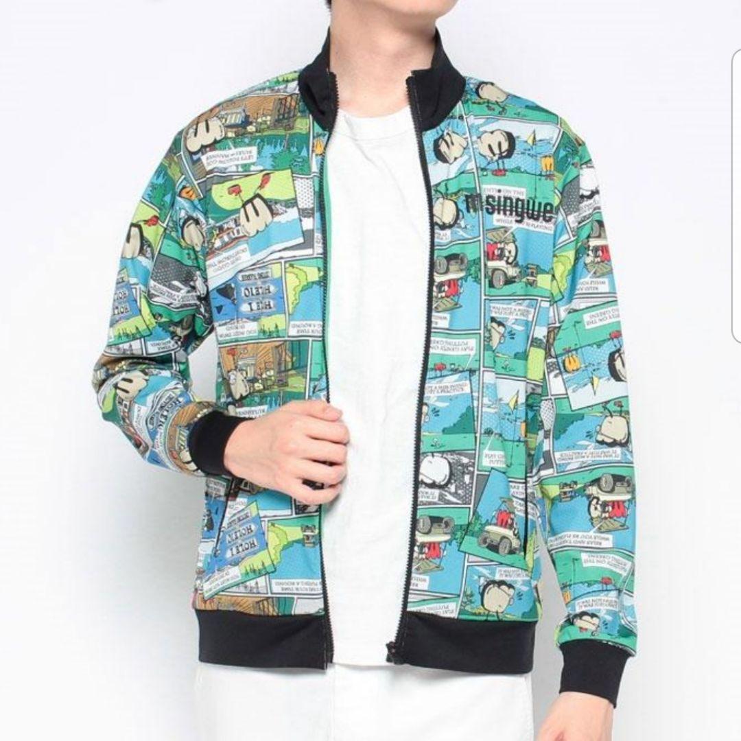 極美品　Munsingwearコミック柄アウタージャケット　LL