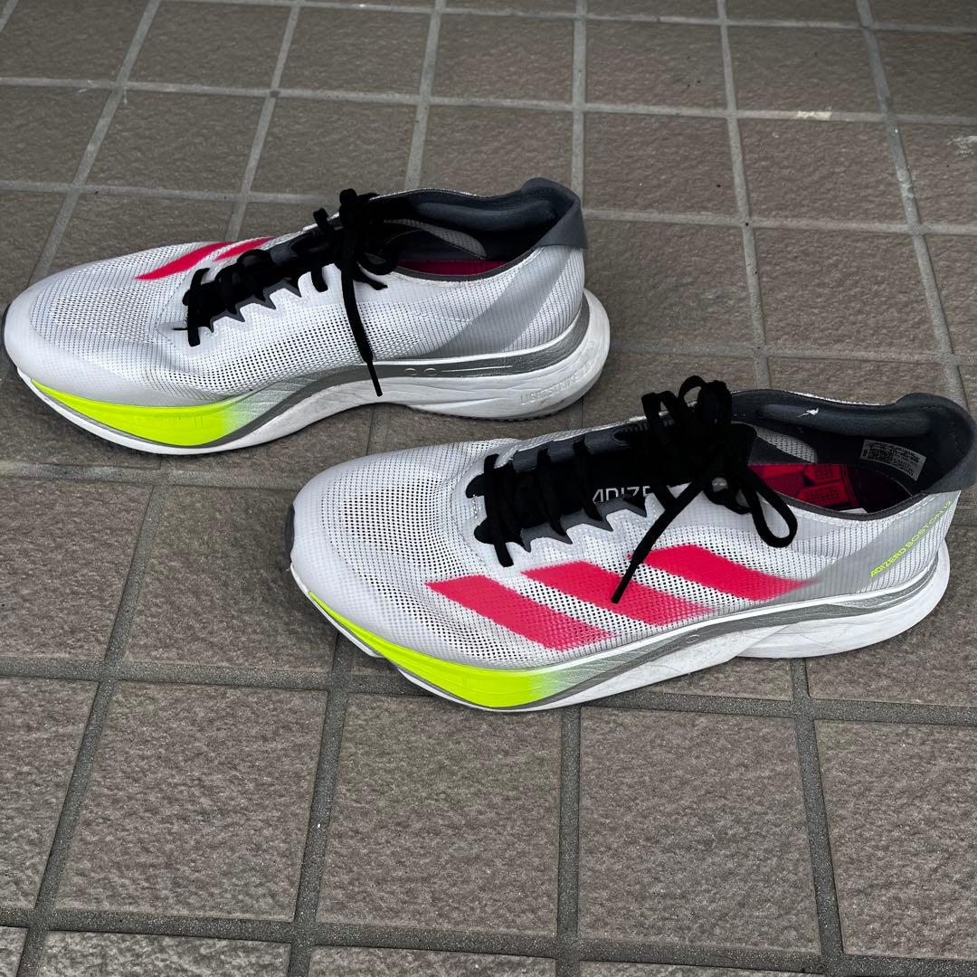 【美品】adizero ボストン12 26 ランニングシューズ
