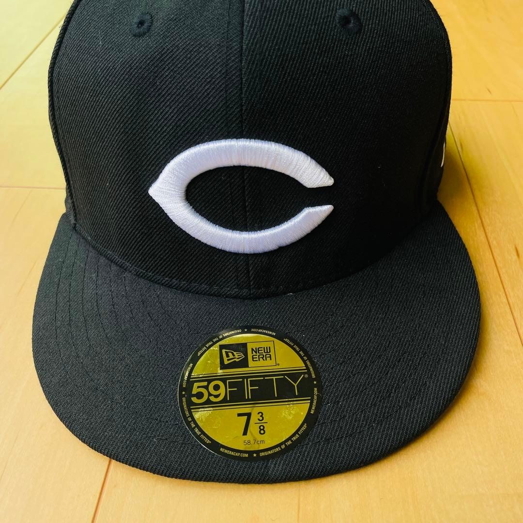 【New Era 】59FIFTY キャップ ブラック 7 3/8 豹柄 カープ