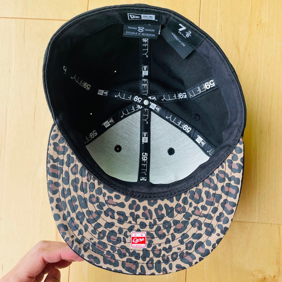 【New Era 】59FIFTY キャップ ブラック 7 3/8 豹柄 カープ