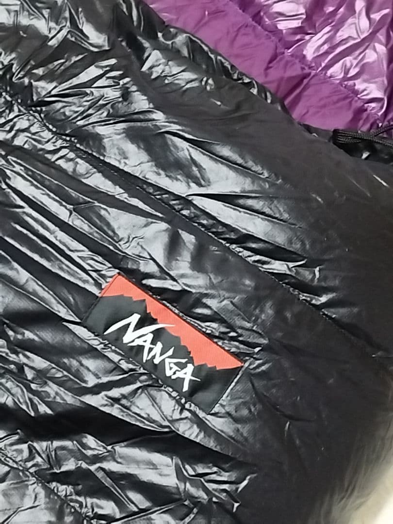 NANGA ナンガシェラフ 900STD ブラック×パープル 寝袋 日本製 袋付