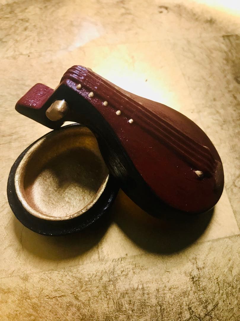 姿の良い香合　本金箔　ビンテージ　茶道具　古美術　蒲池窯造 琵琶　香合