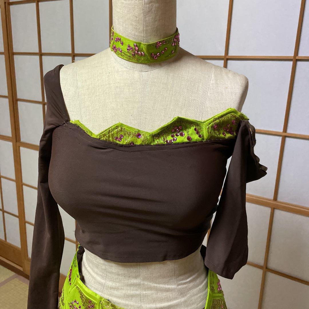 ラテンドレス　焦茶＋抹茶色