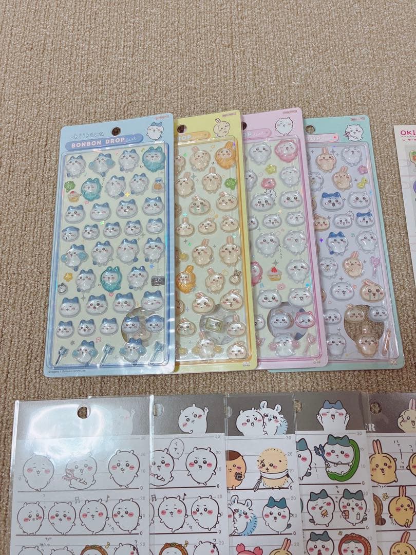 新品未開封ちいかわシールセット♡27枚　ボンボンドロップ、ぷっくりシール等