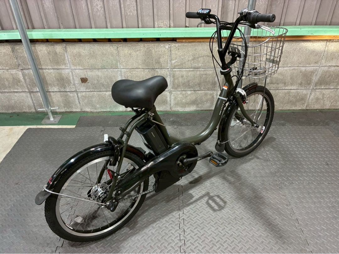 №8612電動自転車ヤマハ　パスシティーC 20インチ✨人気のカーキ✨