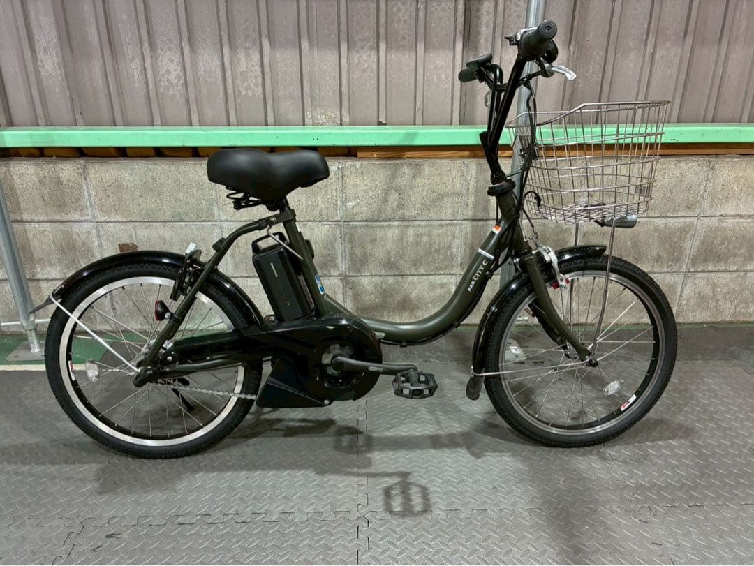 №8612電動自転車ヤマハ　パスシティーC 20インチ✨人気のカーキ✨