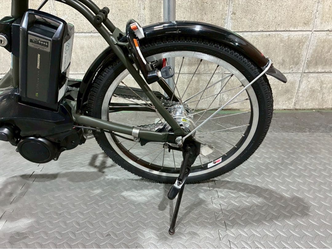 №8612電動自転車ヤマハ　パスシティーC 20インチ✨人気のカーキ✨