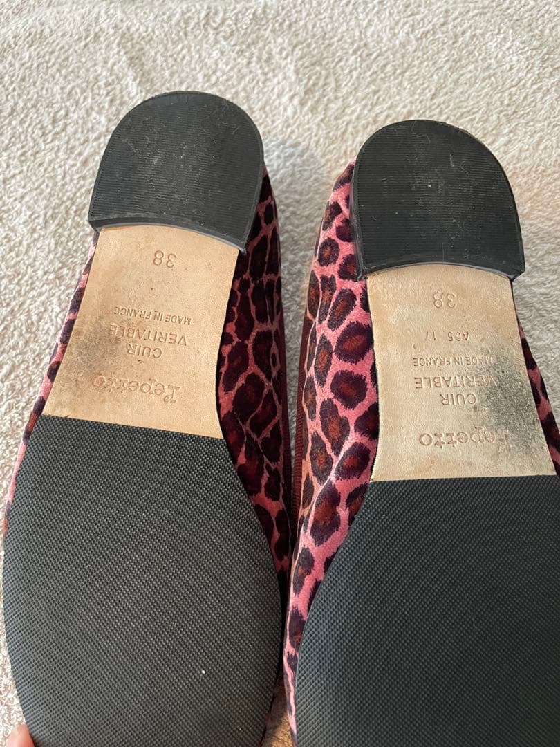 Repetto レオパード柄 バレエシューズ 箱付き