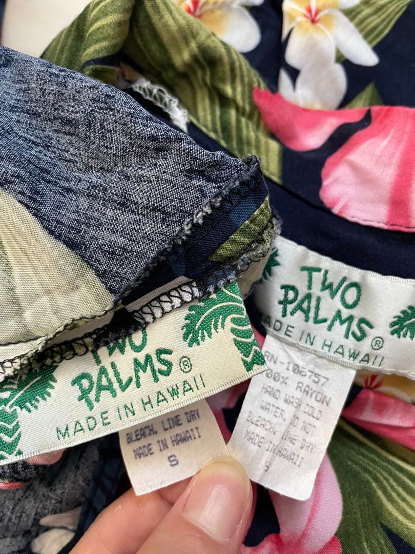 TWO PALMS ハワイアン　アロハシャツ　ムームー