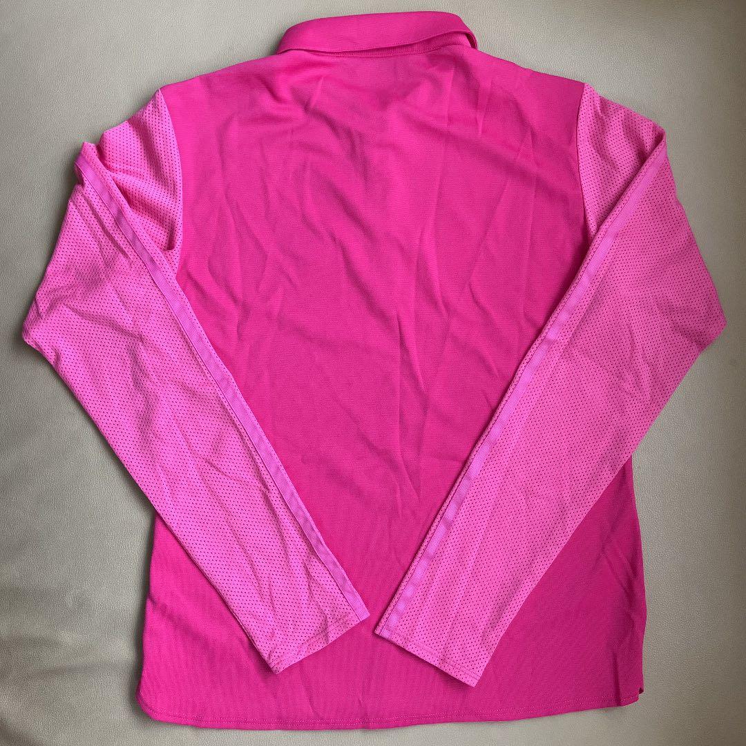 【未着用】Munsingwearレディースメッシュ長袖ポロシャツ M タグ付き